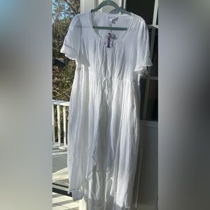 April Cornell White Cotton Dress M NWT